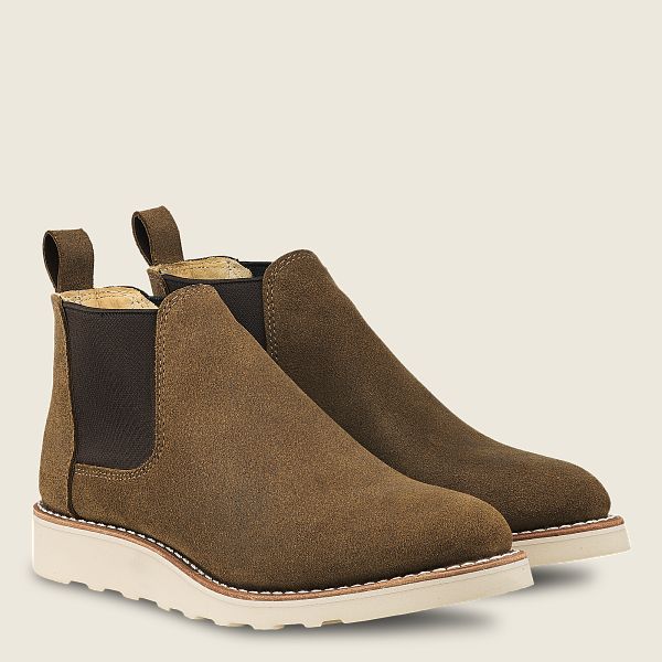 レッド ウィング(Red Wing) クラシックチェルシー - ショートアキャンポレザー ブーツ レディース クローブ JP69543